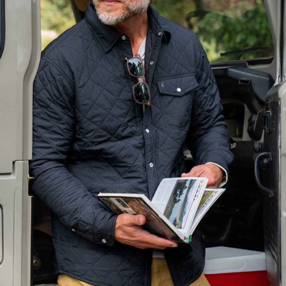 NWT Criquet Men's Quilted Shacket Jacket in Navy XXL sold out